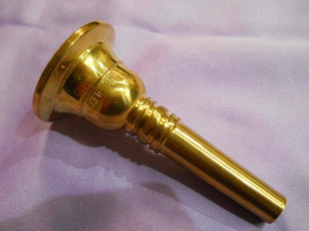 バロックアルトトロンボーン用マウスピース（ 真鍮製 ゴールド）