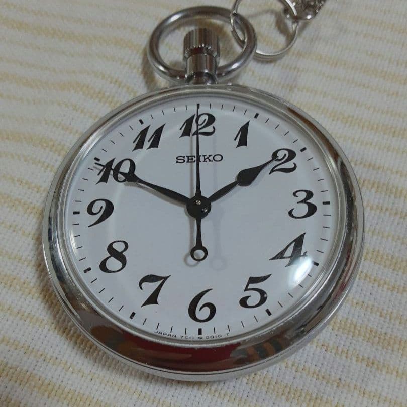 【稼働美品】SEIKO諏訪昭61年懐中時計 福知山鉄道管理局　7C11