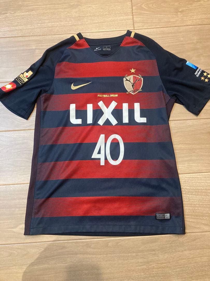 か*ろ様 鹿島アントラーズ 小笠原満男 ユニフォーム 40 Mサイズ　オーセンテ