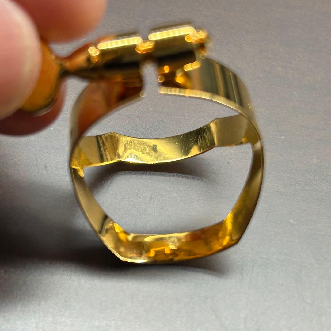 SELMER アルトサックスリガチャー 金メッキ 中古美品