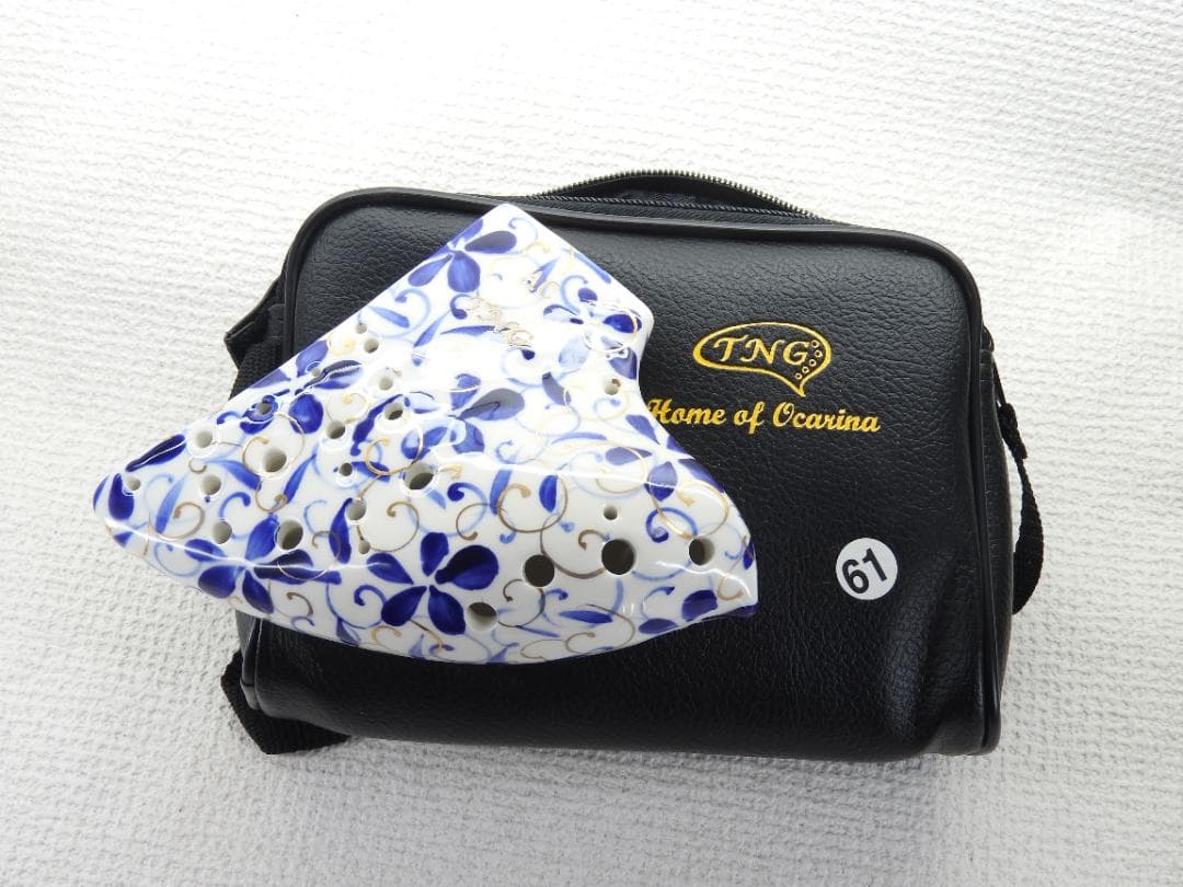 TNG トリプルオカリナ 青花瓷 中音C（AC）最高級手描き絵付け