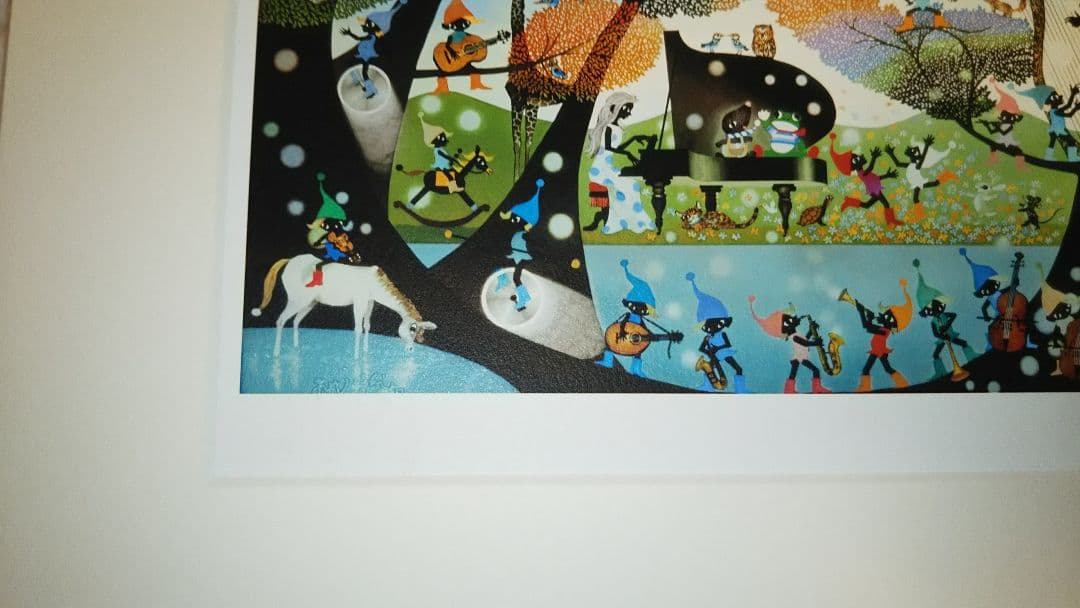 【タイムセール】藤城清治 こびとの楽園 直筆サイン保証書付