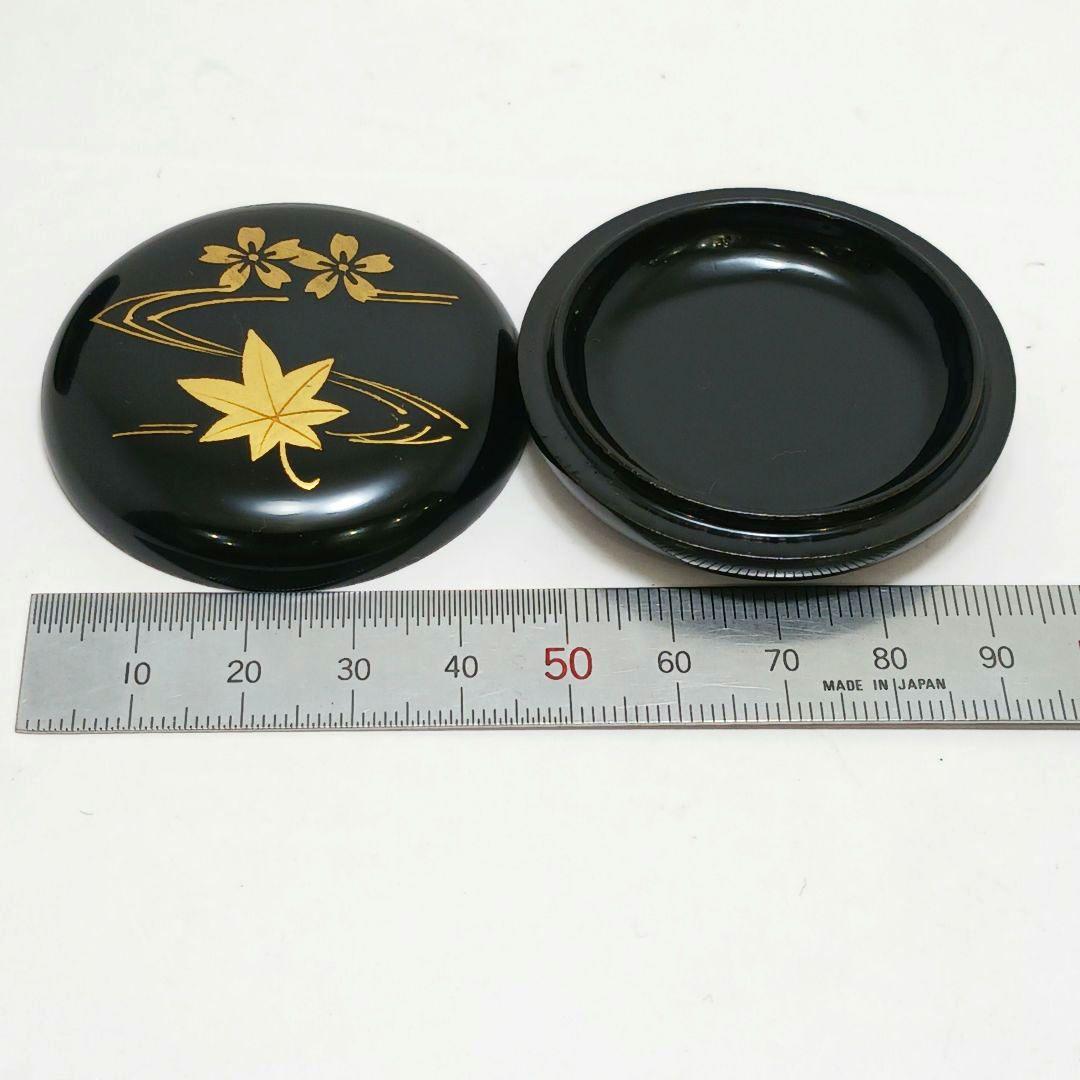 Y3336-4 茶道具 金彩 春秋流水蒔絵 棗・香合 2点セット　う