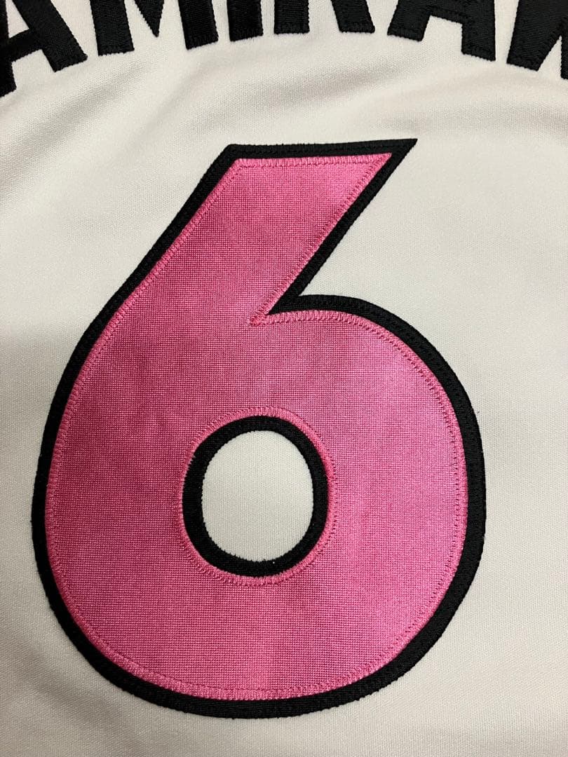 上川誠二　実使用　支給　ユニフォーム　千葉ロッテマリーンズ　初代　ピンク