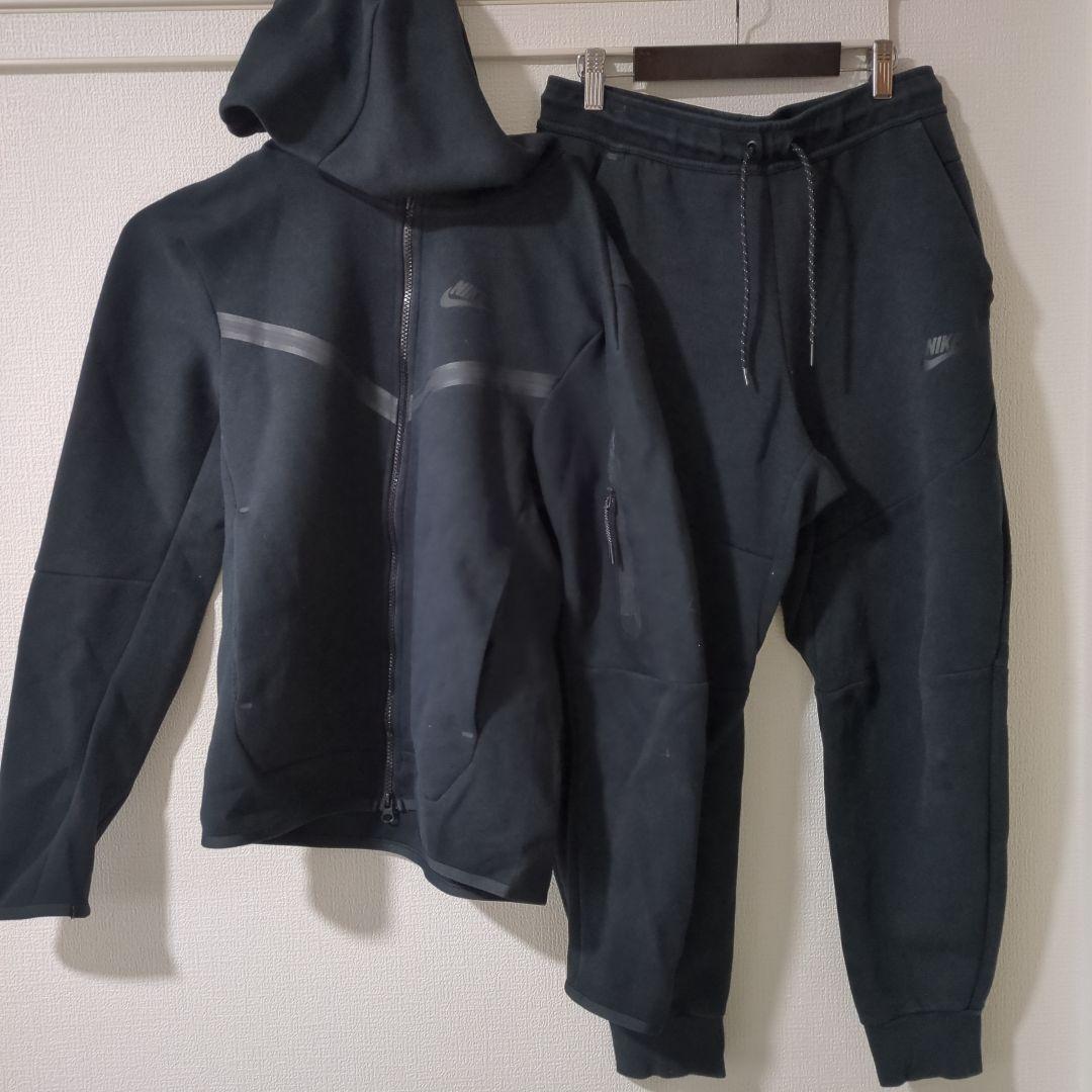ナイキ　NIKE テックフリース　セットアップ　黒