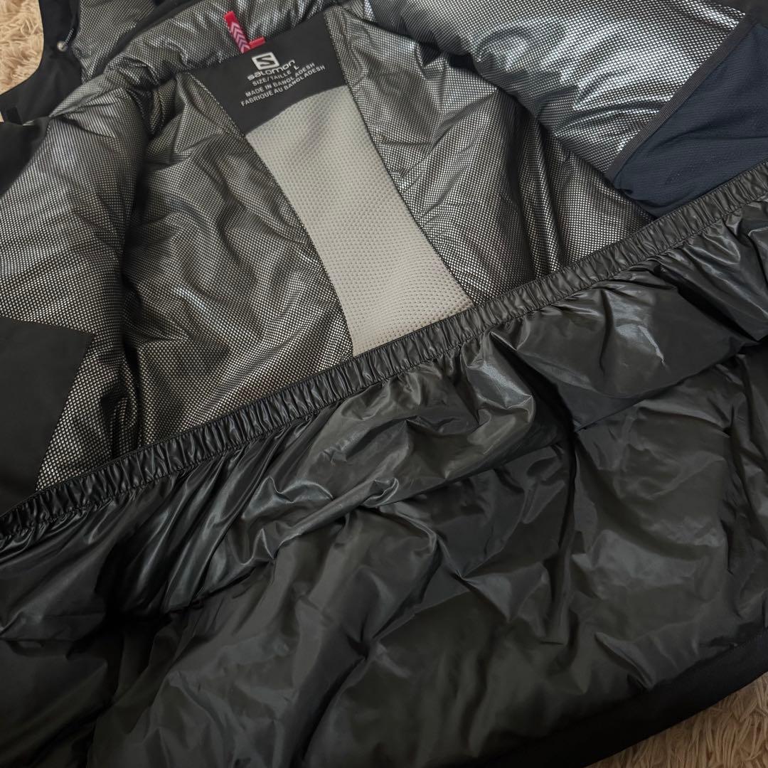 moca様　SALOMON 　スキーウェア　ダウンジャケット　フード付　ブラック