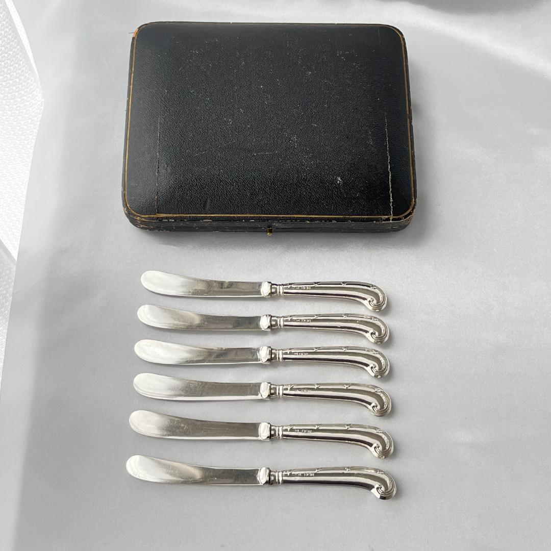 【Yates Brothers】 【純銀ハンドル】 ロココのティーナイフ