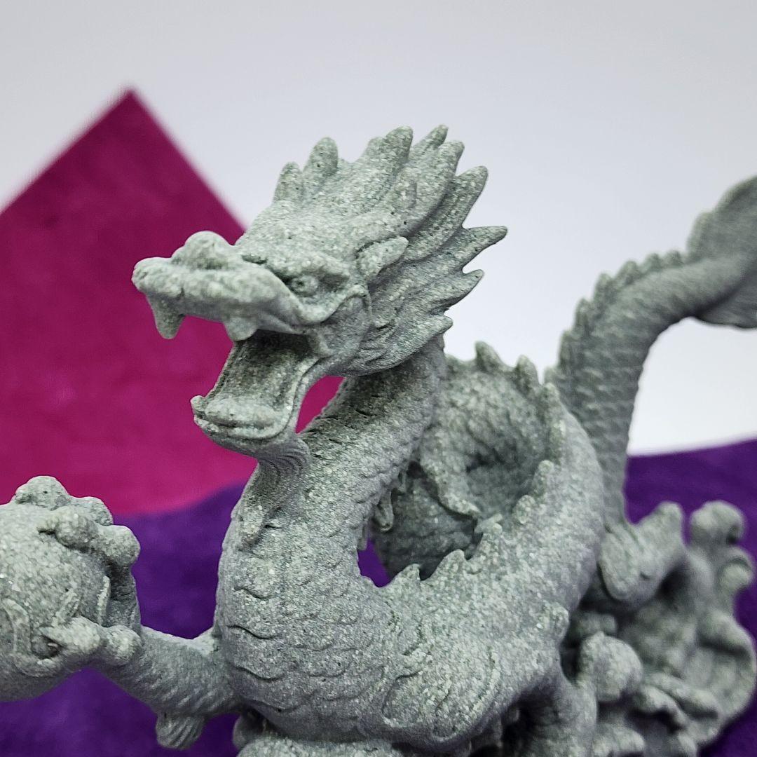 青砂石製 龍の置物／風水／開運／金運アップ／ドラゴンインテリア