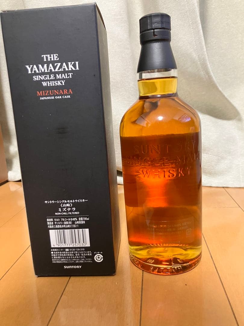 【未開栓、箱付き、暗所保管】サントリー山崎ミズナラ2014年