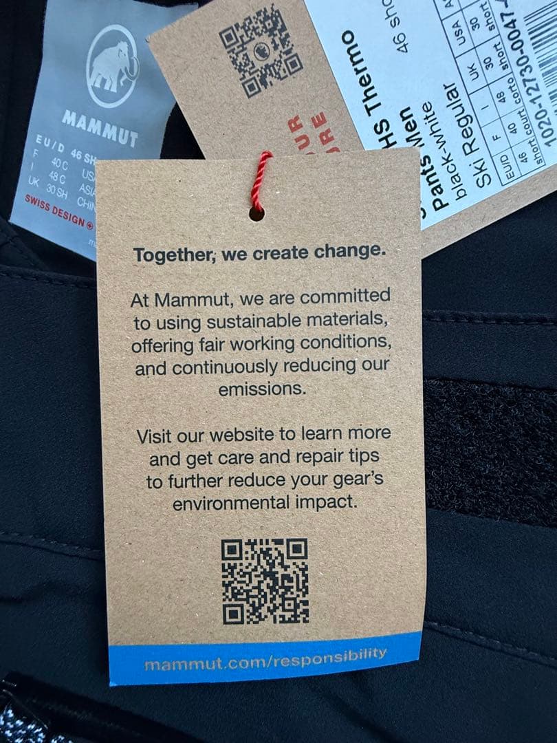 新品 mammut Stoney HS Thermo Pants マムート S