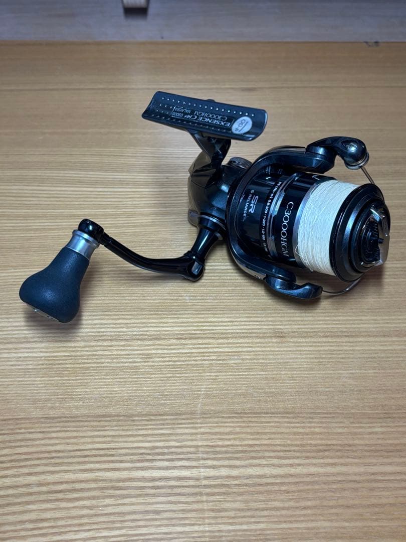 スピニングリール ブラック アルミ製