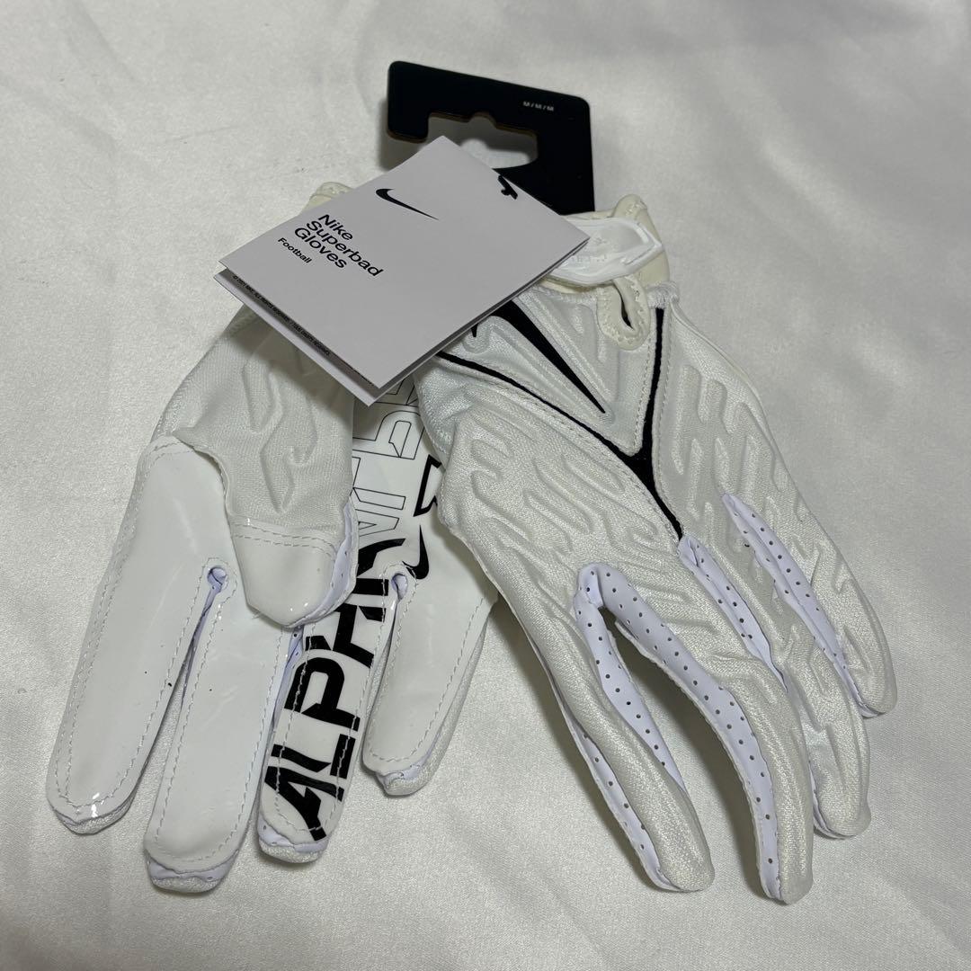 【新品】　アメフト NIKE SUPERBAD 6.0 グローブ WHITE M