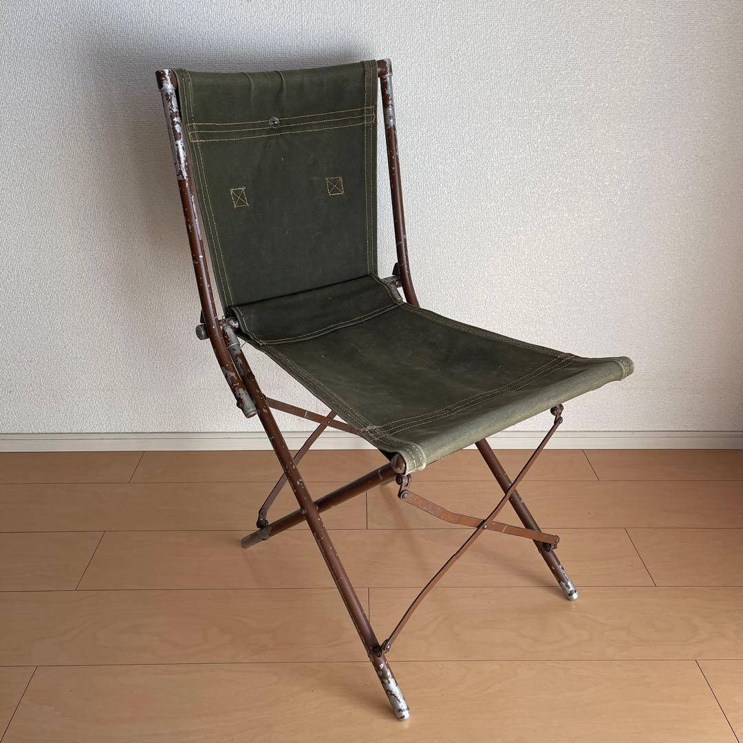 希少　50's イギリス軍　フォールディングチェア　ヴィンテージ
