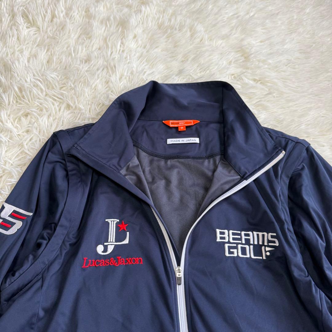 【ビームスゴルフ】美品 ジップジャケット 2way ネイビー Mサイズ メンズ