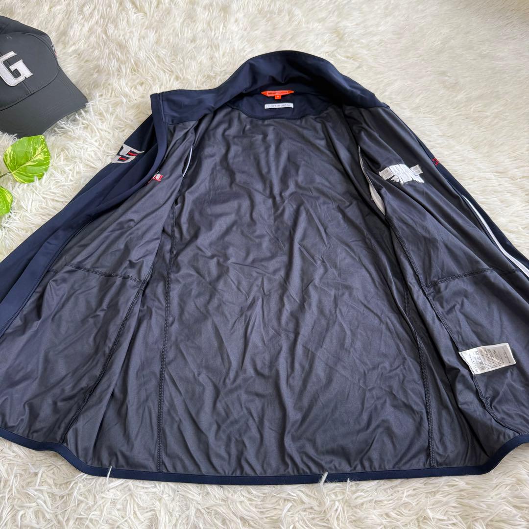 【ビームスゴルフ】美品 ジップジャケット 2way ネイビー Mサイズ メンズ