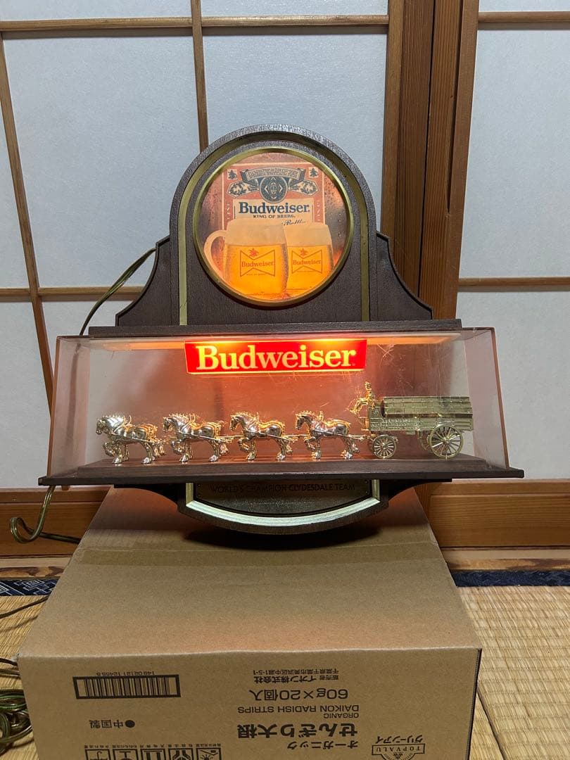 Budweiser バドワイザー　ディスプレイ 　ライト　ランプ　看板