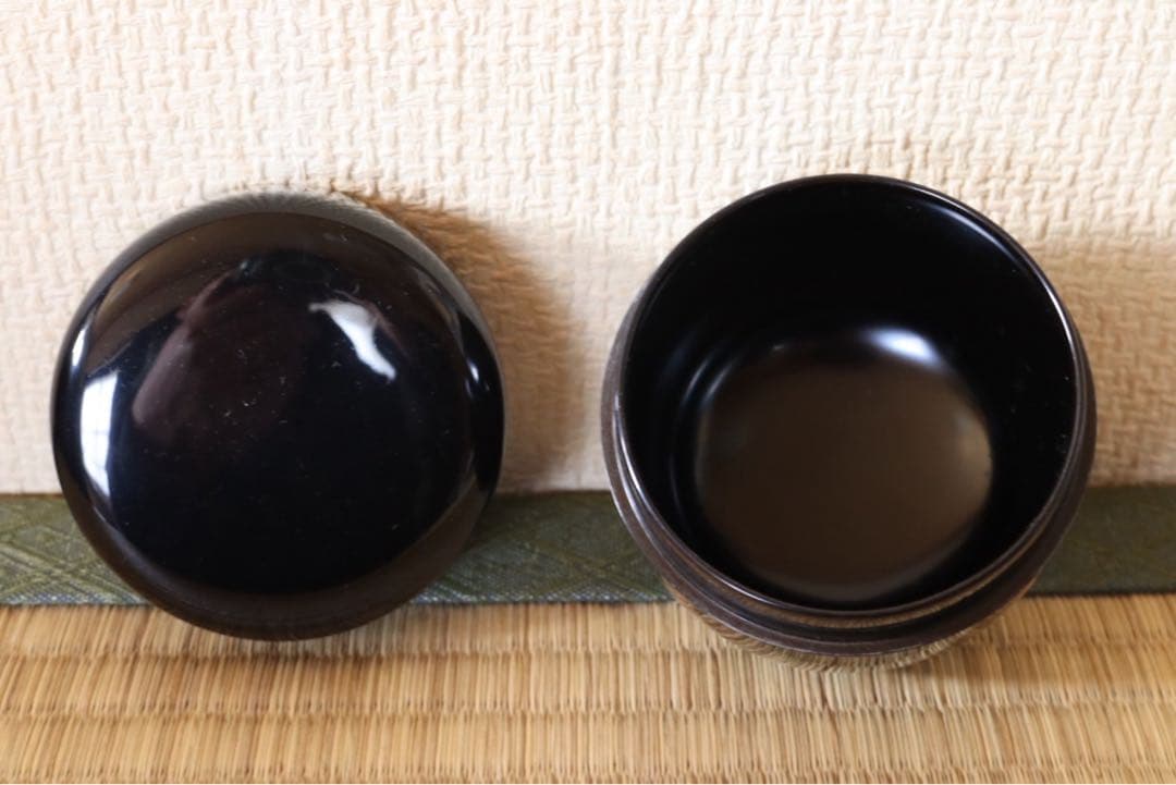 中村宗哲作 真塗大棗 即中斎 書付 花押 共箱