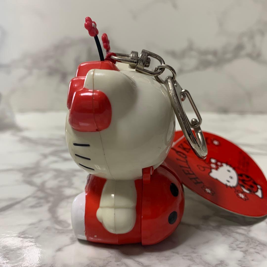 Sanrioハローキティ 2000年 てんとう虫　羽パタパタ動くキーホルダー