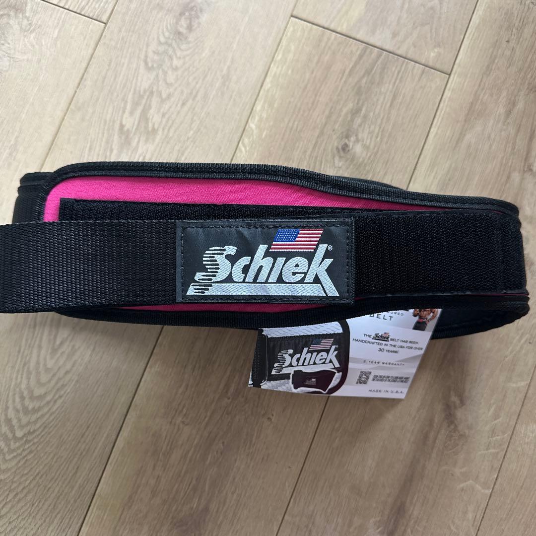 schiek トレーニング・パワーベルト ピンク/黒(M)