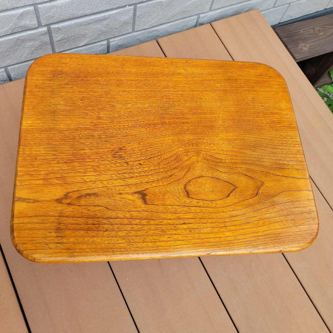 木製オーク座卓・ちゃぶ台 昭和レトロ　折り畳み　希少