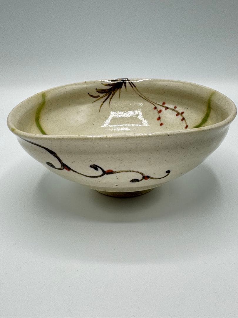 山十窯　加藤光右衛門　織部茶碗　茶道具　古美濃焼