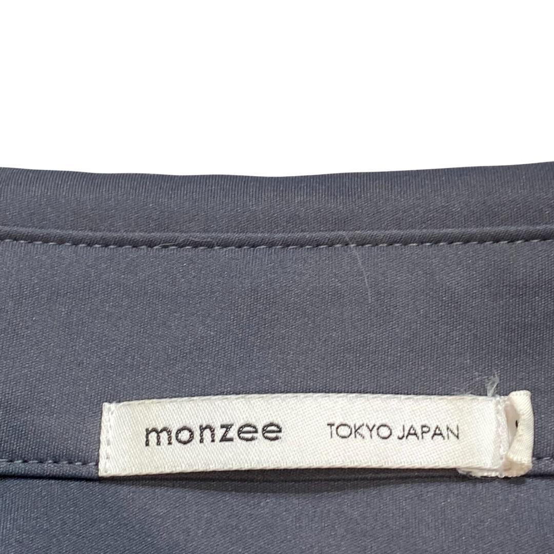 monzee モンジー 半袖 ストレッチ ポロシャツ グレー M メンズ ゴルフ