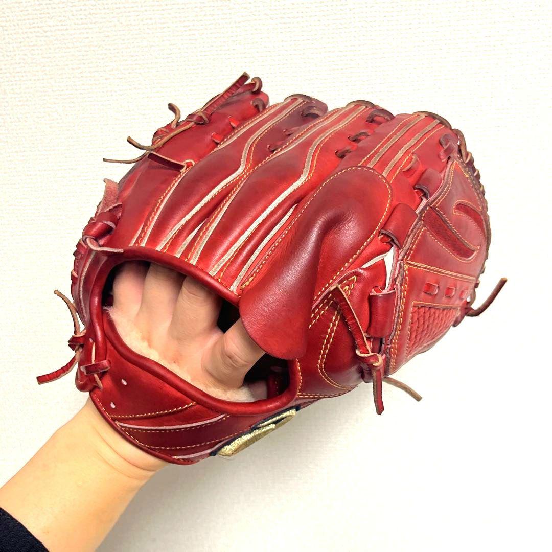 917 アシックス キップレザー 型抜群 即戦力 極美品 硬式 投手用グローブ