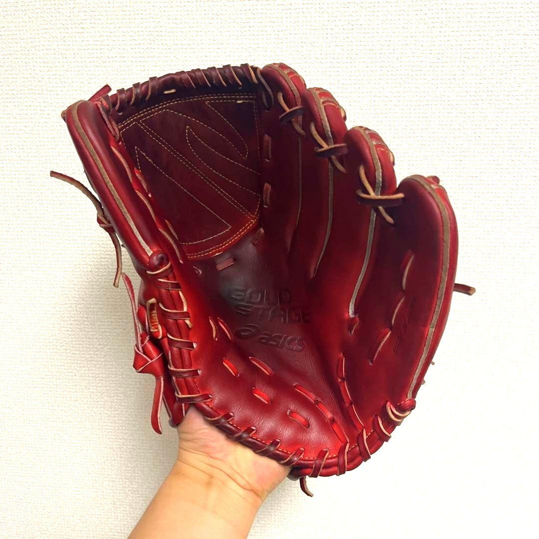 917 アシックス キップレザー 型抜群 即戦力 極美品 硬式 投手用グローブ