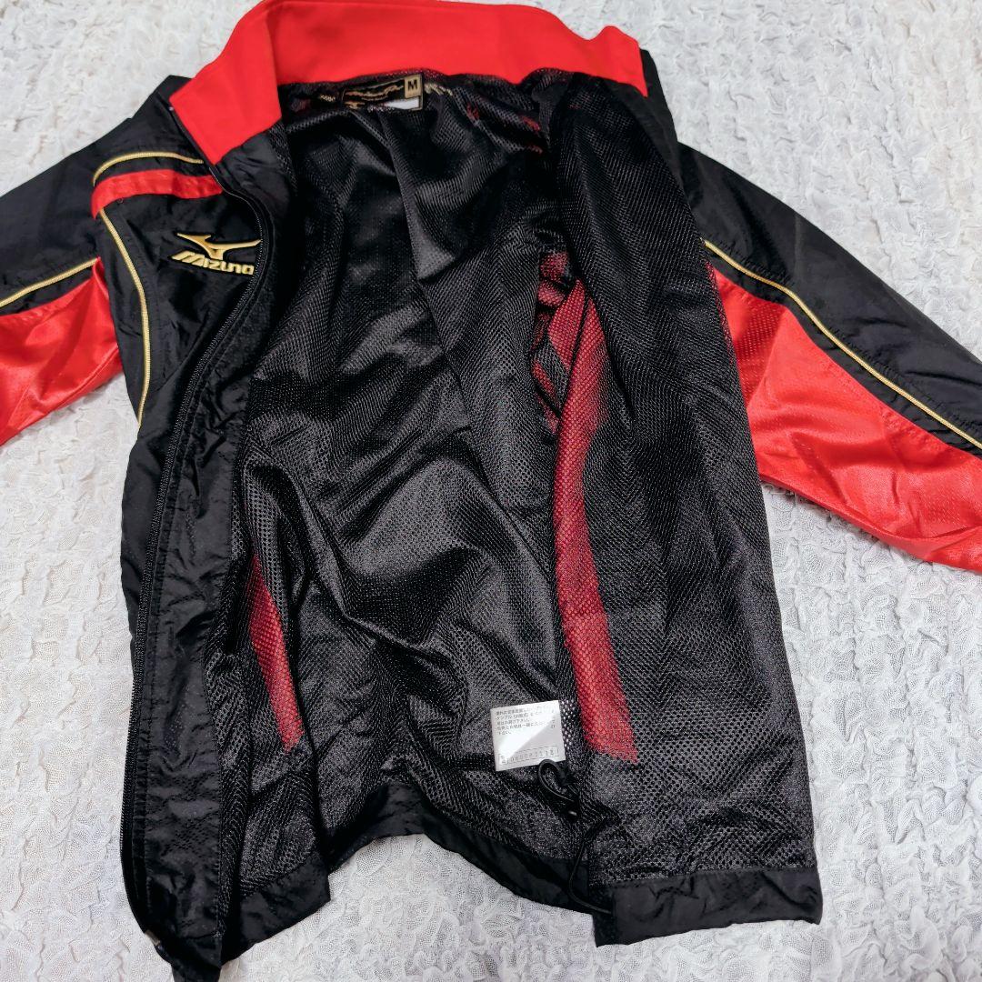 ミズノプロ ウィンドブレーカー セットアップ 上下M 黒×赤×金