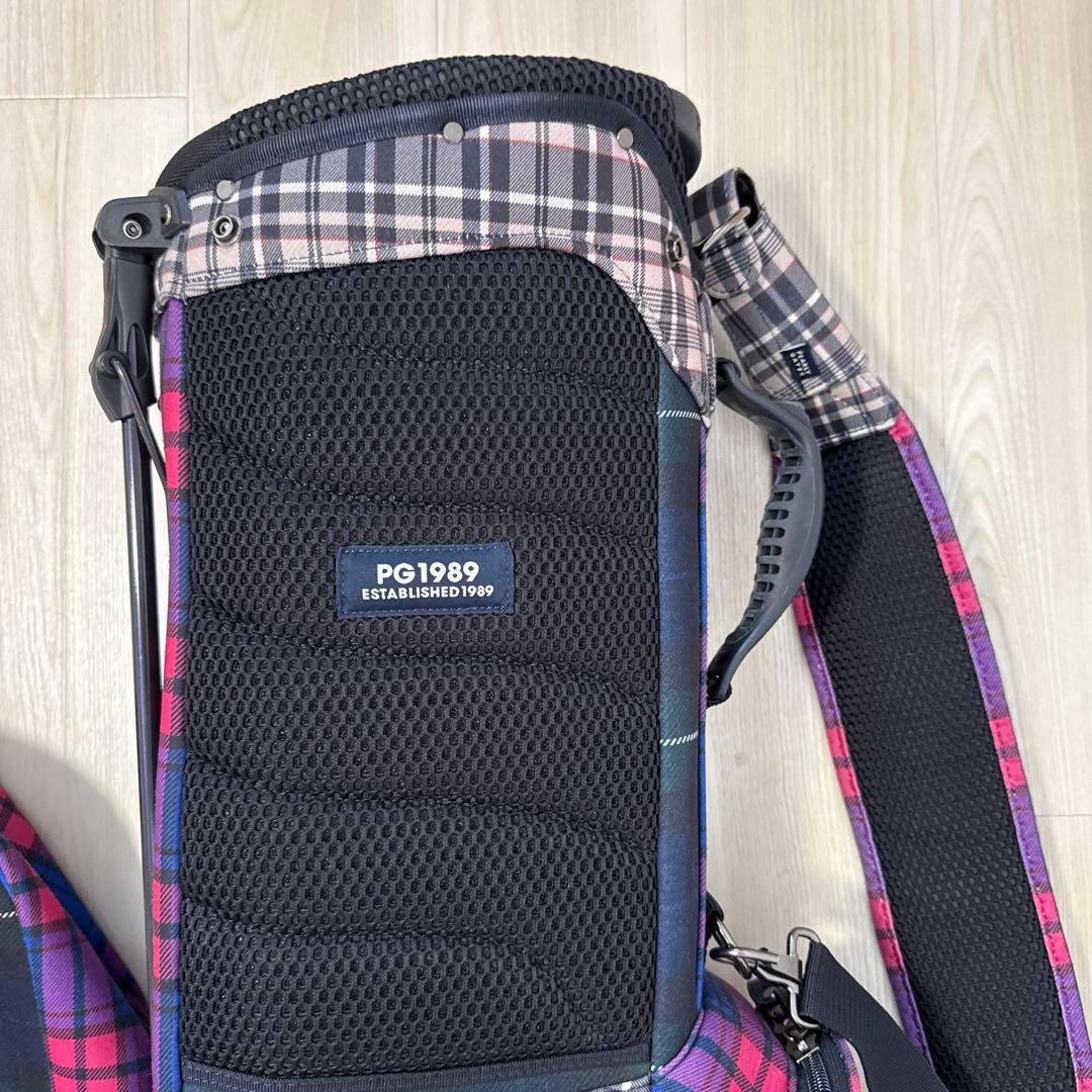 パーリーゲイツ　キャディバッグ　スタンド式　軽量　チェック柄