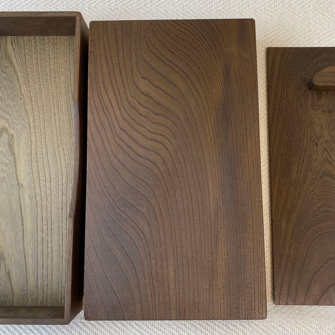 ③ 千年の神代銘木箱 発掘古代木 数珠 念珠箱 トンボ玉用宝箱 天然木の箱