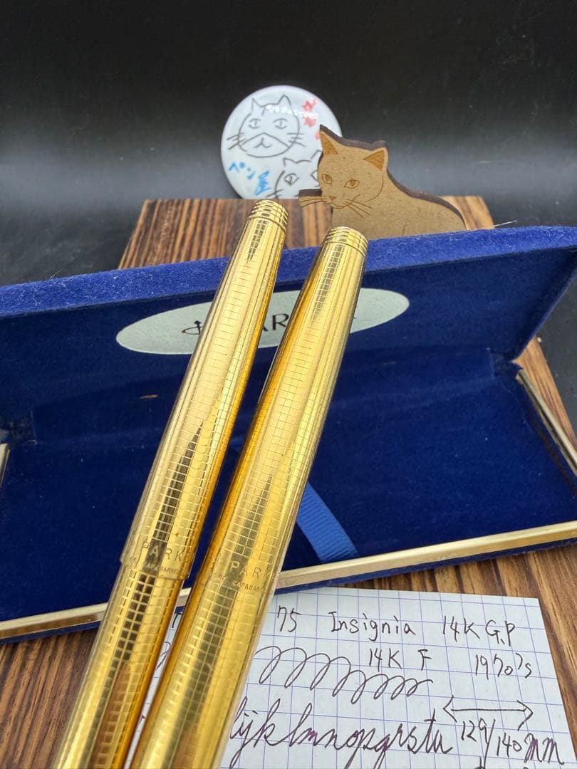 PARKER 万年筆 75 insignia ボールペンセット 14K G.P