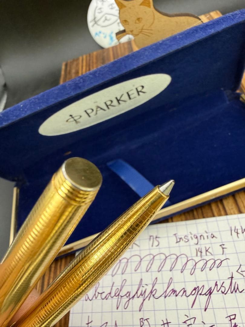 PARKER 万年筆 75 insignia ボールペンセット 14K G.P