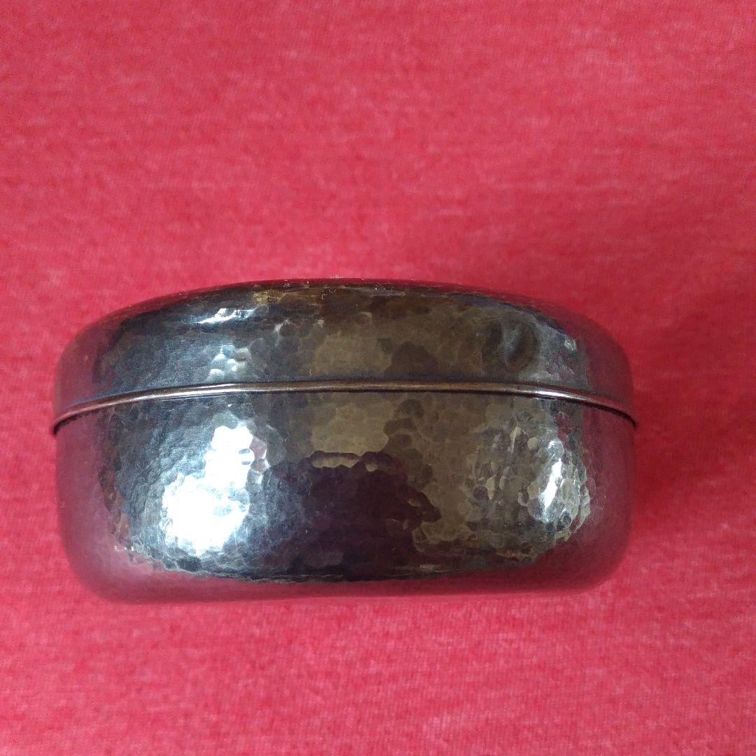 丹金。銀製。ヤンポ、やんぽ。小物入れ。菓子入れ。ボンボニエール。74g。中古品。