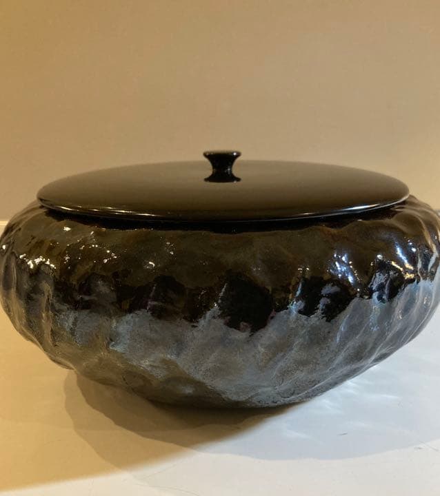 大樋焼の手捻りの妙！水差し又は菓子鉢 金沢大樋焼 美術品