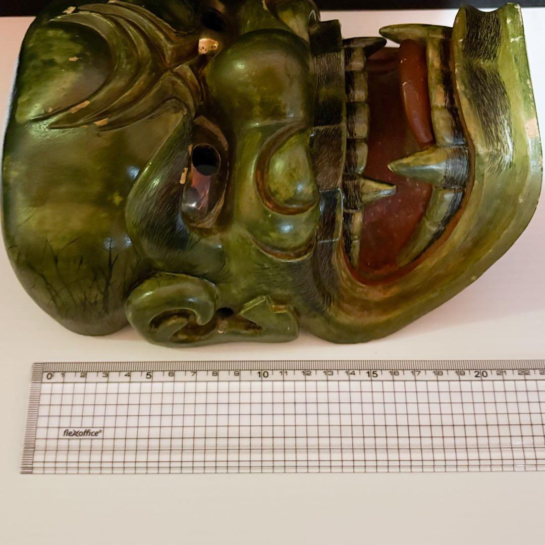 お面　能面　鬼　骨董　ビンテージ　魔除け　Japan