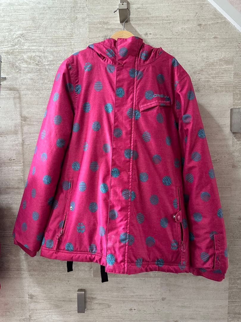 ONEILLキッズスノーボードウェア セットアップ ピンクドット140cm