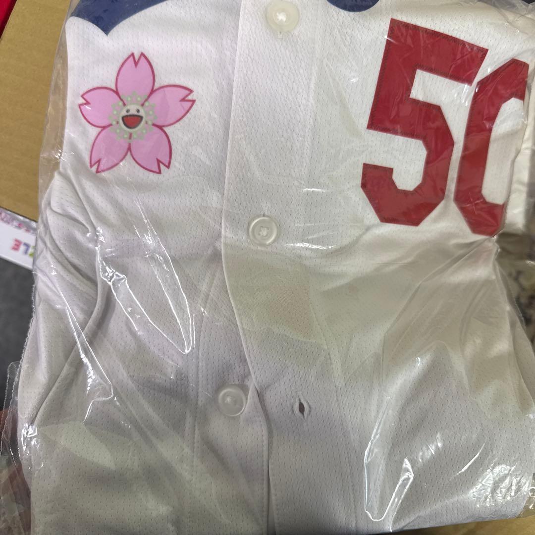 【限定品】MLB ベッツ ユニフォーム Mサイズ　桜柄　村上隆