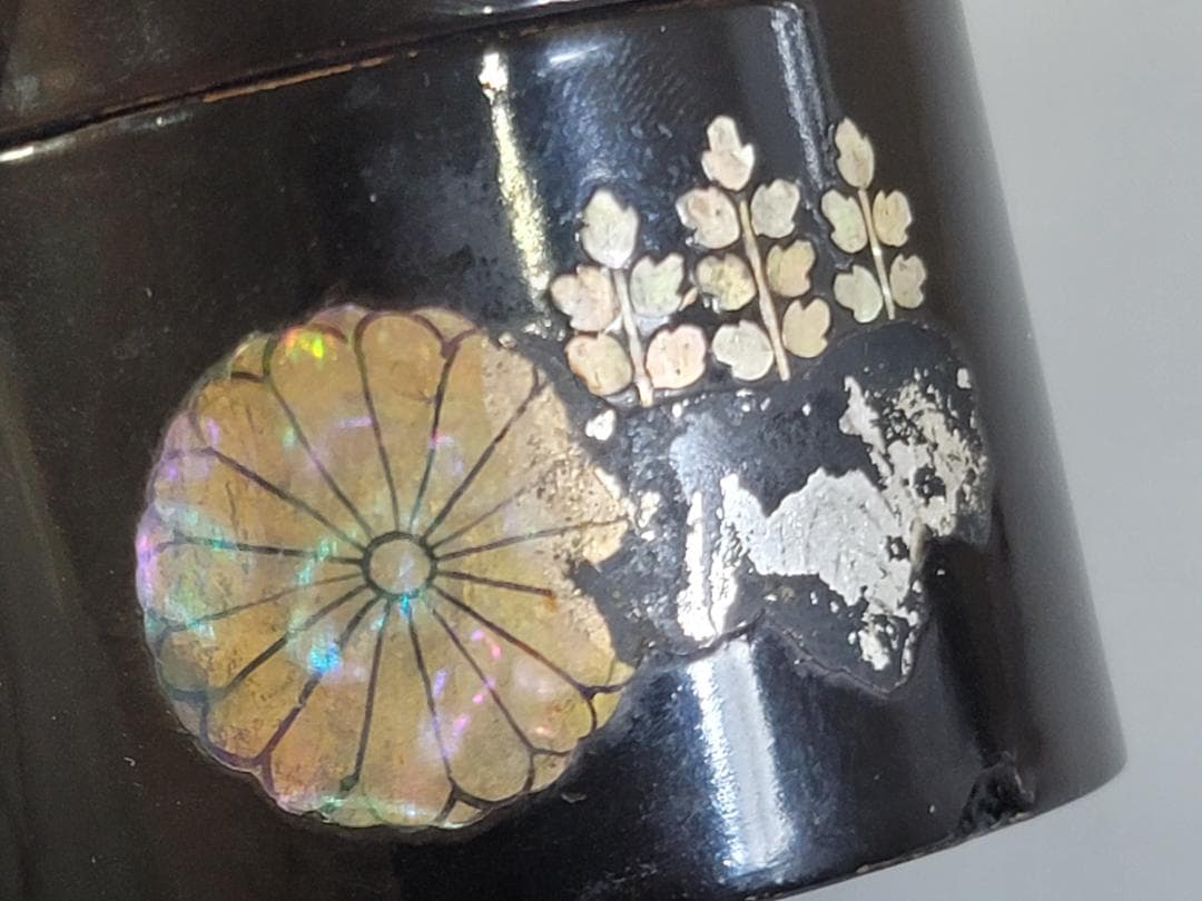 古美術 中次 螺鈿 高台寺 棗 長寛造 共箱 茶道具