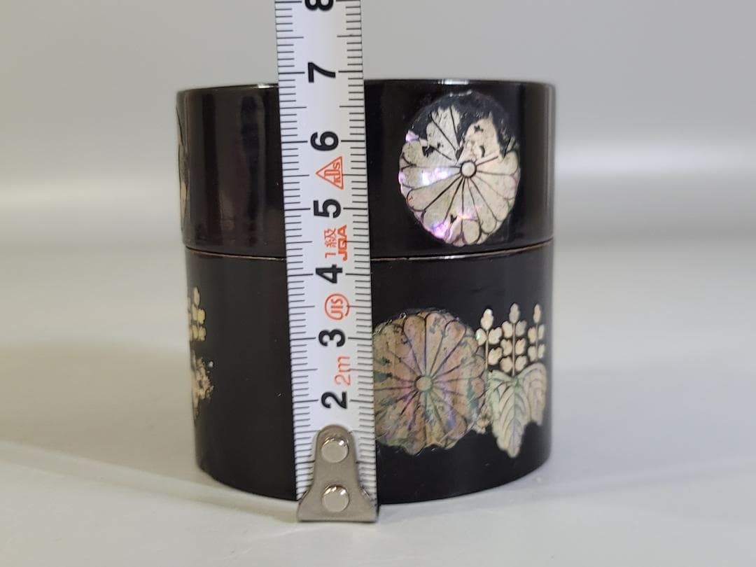 古美術 中次 螺鈿 高台寺 棗 長寛造 共箱 茶道具