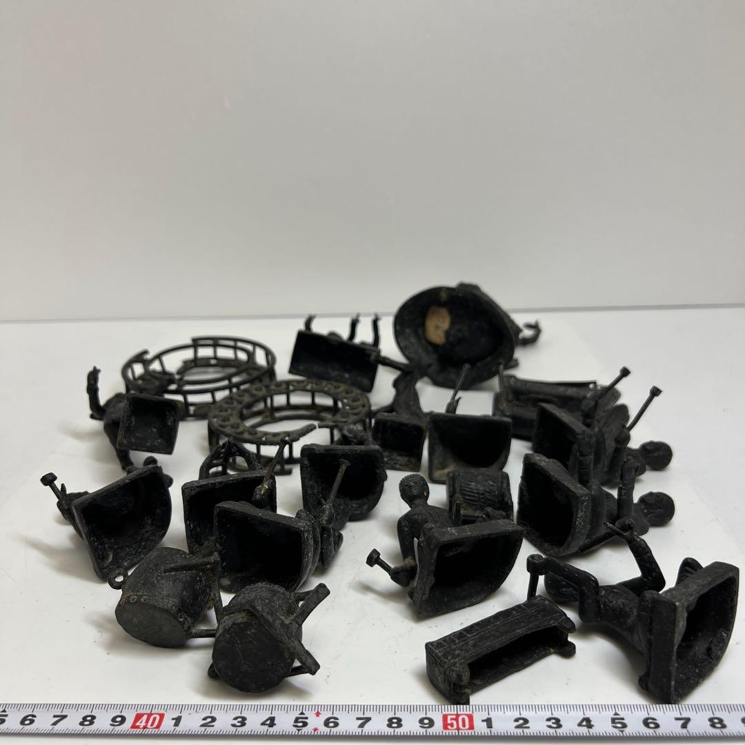 銅器　祭り人物いろいろ　3029g タカチ　東さ7-1223④