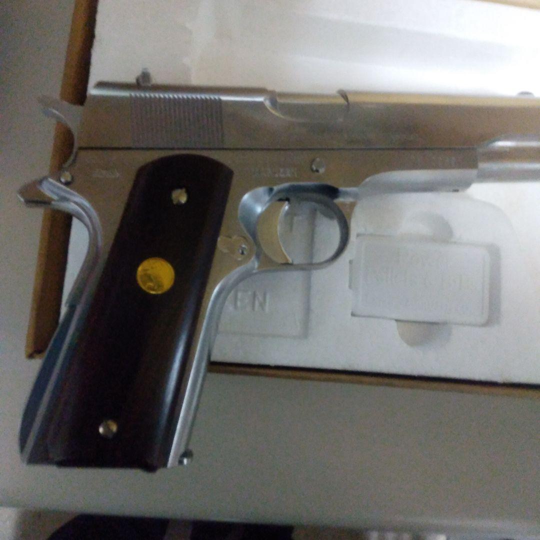 マルゼンコルトガバメント(ステンレス・ローズウッドグリップ樹脂製）ガスガン18才