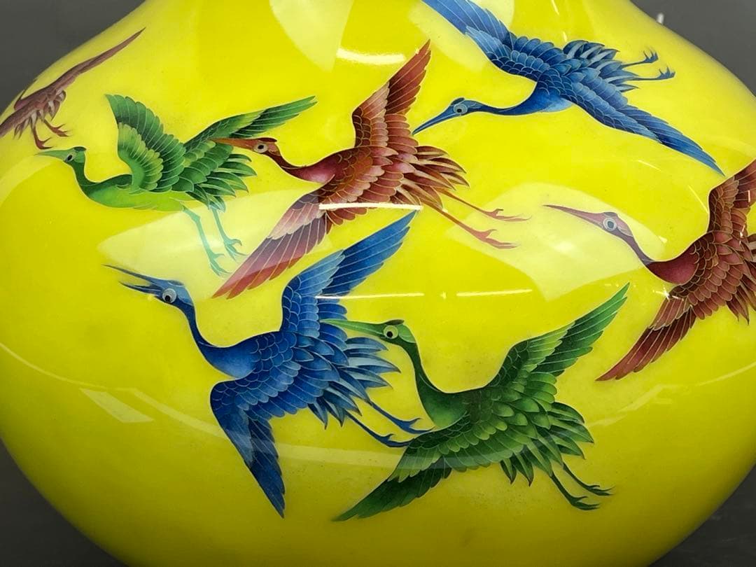 ［美品］七宝花瓶　31cm ￼送料込み