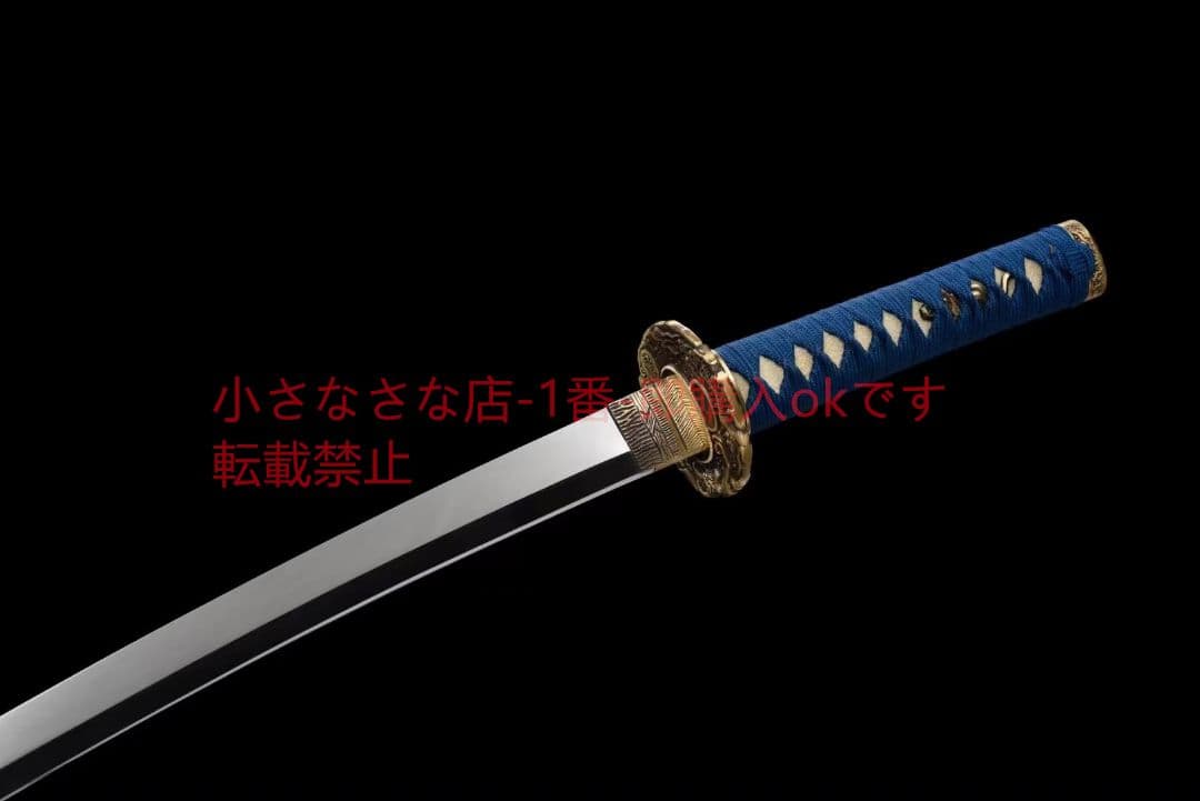 20寸高輝度鏡面前衛鋼『幽藍鏡面脇差』古兵器 武具 刀装具 日本刀 模造刀 居合