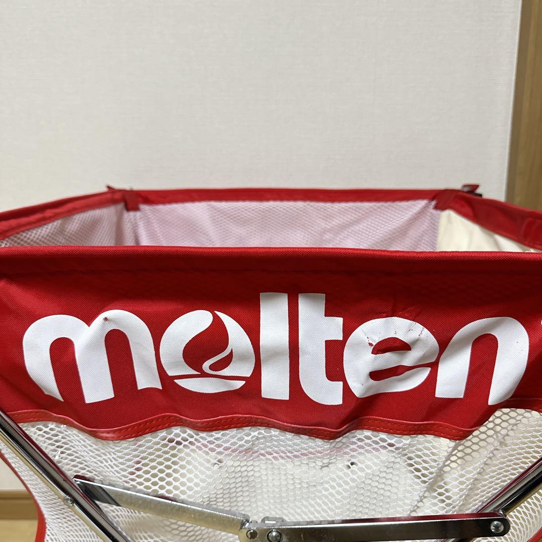 美品 molten ボールカゴ キャスター付き 折りたたみ式 収納バッグ付き