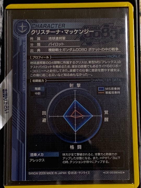 機動戦士ガンダム 0083 カードビルダー　クリスチーナ・マッケンジー