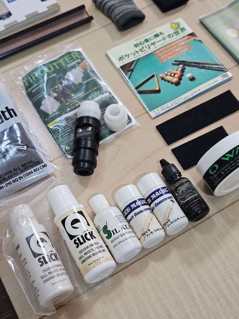 ビリヤード用品 多数セット アクセサリーセット お手入れ タップ メンテナンス