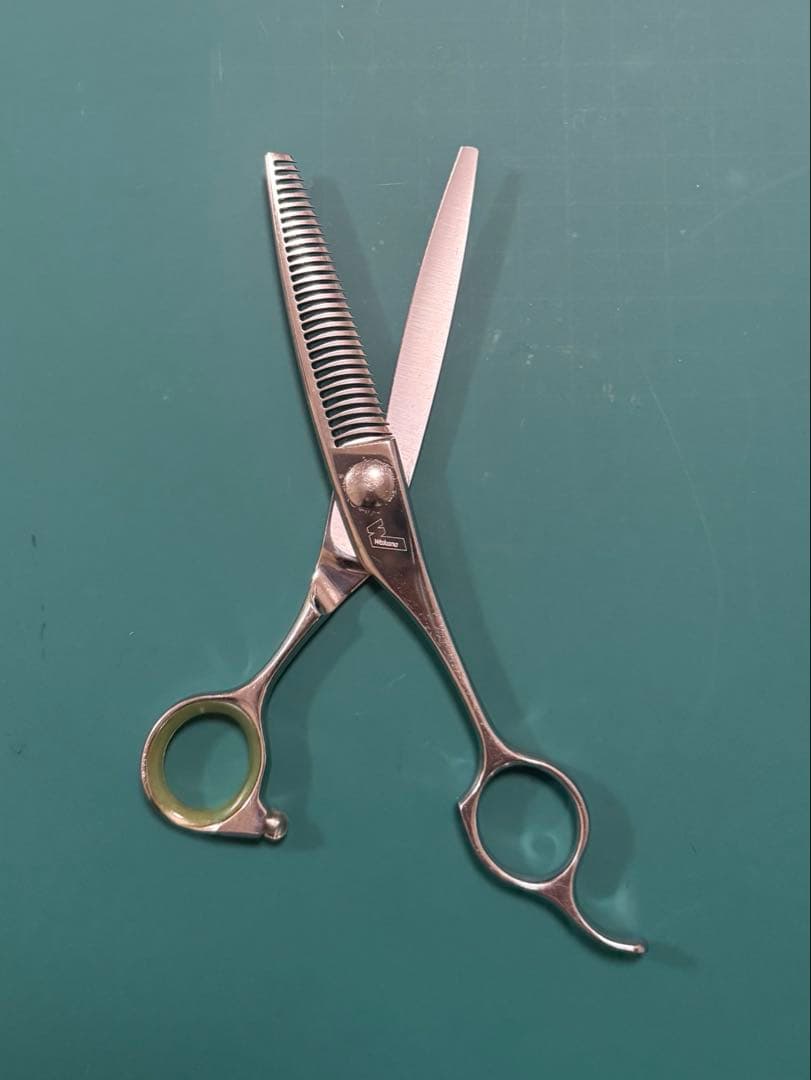 【本日限定価格】　トリミングハサミ　ハサミの若菜 スカル君　オフセット