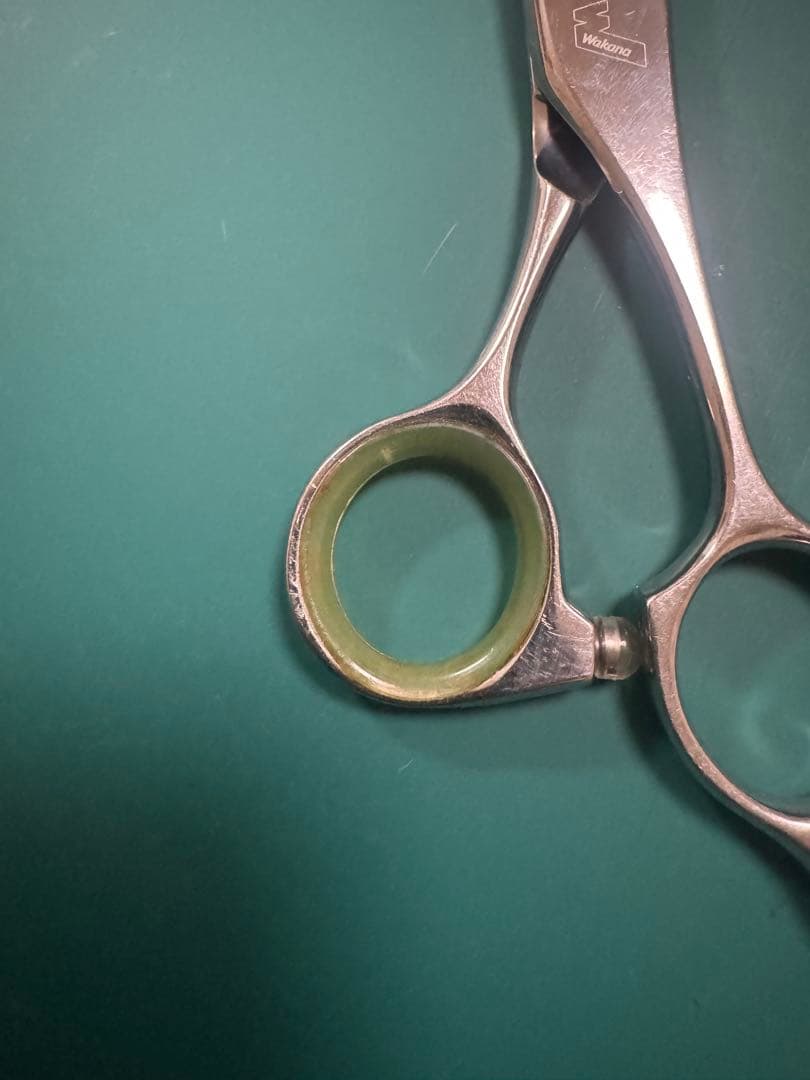 【本日限定価格】　トリミングハサミ　ハサミの若菜 スカル君　オフセット