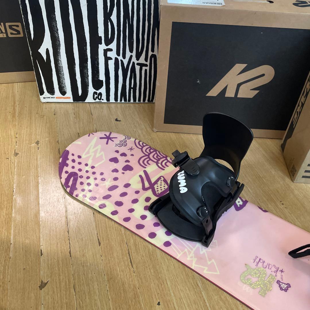 K2×ZUMA　キッズスノーボードセット　未使用バイン付3点セット　100㎝